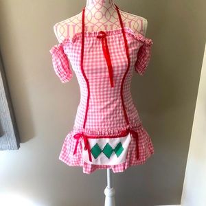 Pink and white costume